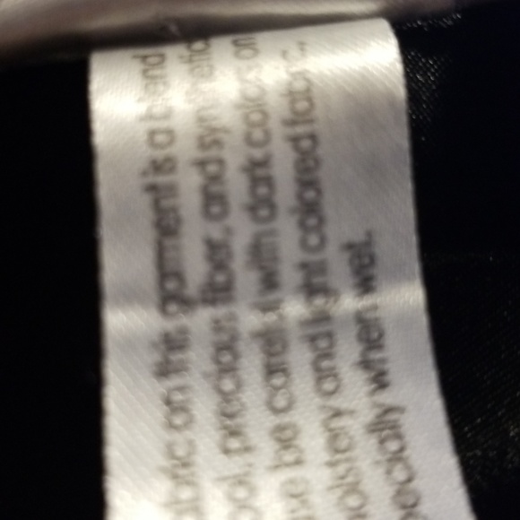 Calvin Klein SIZE 14 Black Wool CASHMERE Pea Jacket Coat - Picture 7 of 7